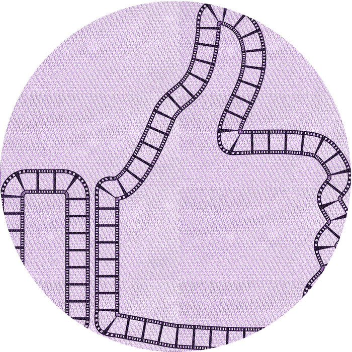 Square Patterned Lilac Purple Rug, pat86pur