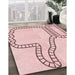 Patterned Pink Rug in Family Room, pat86rd
