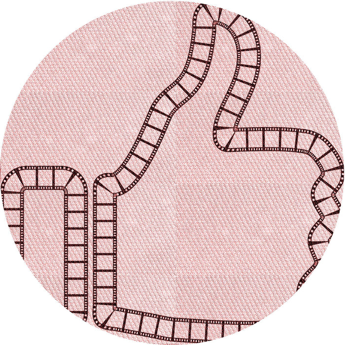 Square Patterned Pink Rug, pat86rd