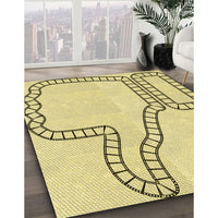Patterned Sun Yellow Rug, pat86yw