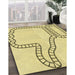 Patterned Sun Yellow Rug in Family Room, pat86yw