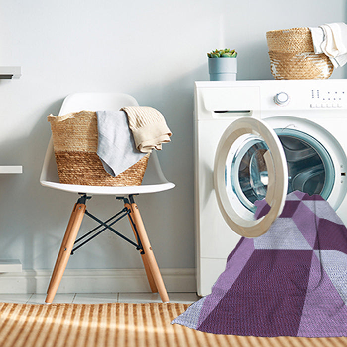 Machine Washable Transitional Pink Plum Purple Rug in a Washing Machine, wshpat860blu
