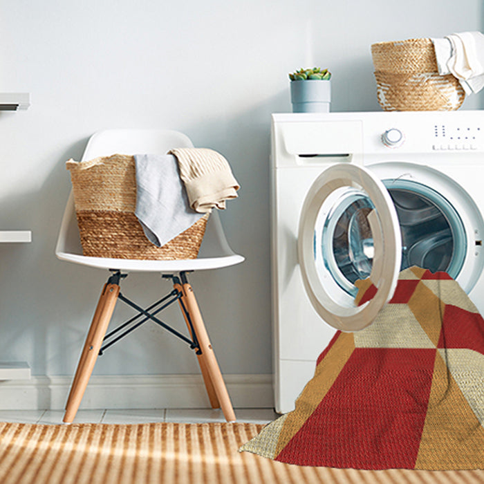 Machine Washable Transitional Chrome Gold Yellow Rug in a Washing Machine, wshpat860brn