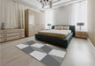 Patterned Silver Gray Rug in a Bedroom, pat860gry