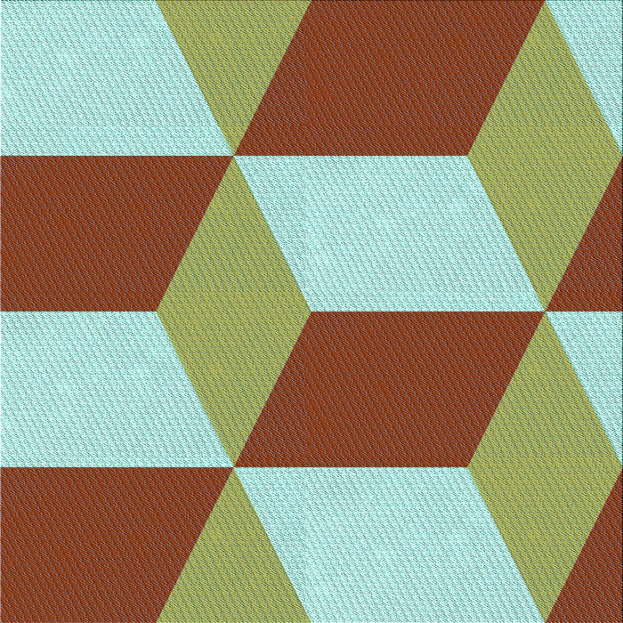 Round Patterned Light Green Rug, pat860lblu