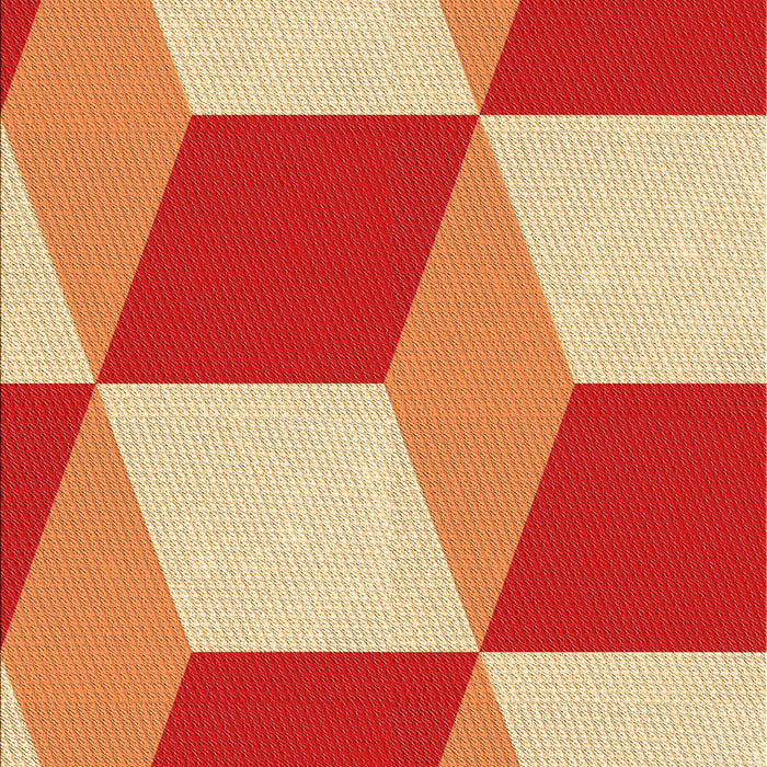 Patterned Yellow Orange Rug, pat860org