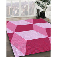 Patterned Pastel Purple Pink Rug, pat860pur