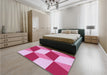 Patterned Pastel Purple Pink Rug in a Bedroom, pat860pur