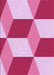 Machine Washable Transitional Pastel Purple Pink Rug, wshpat860pur
