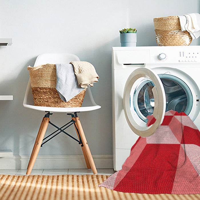 Machine Washable Transitional Pastel Pink Rug in a Washing Machine, wshpat860rd