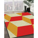 Machine Washable Transitional Neon Red Rug in a Family Room, wshpat860