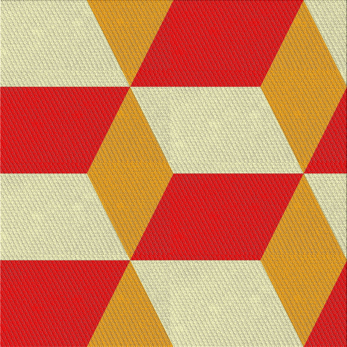 Sideview of Machine Washable Transitional Neon Red Rug, wshpat860