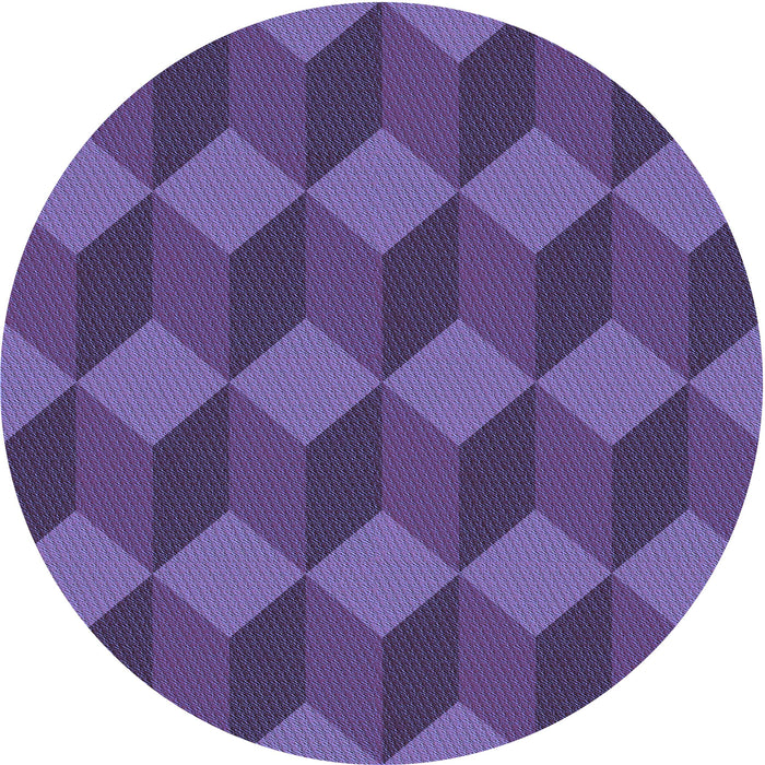 Square Patterned Medium Slate Blue Rug, pat861blu