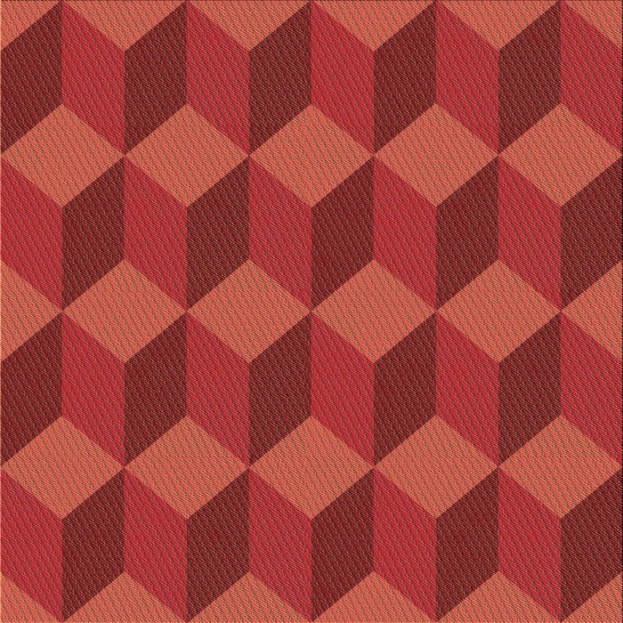 Round Patterned Red Rug, pat861brn