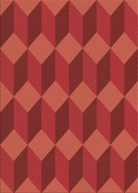 Machine Washable Transitional Red Rug, wshpat861brn