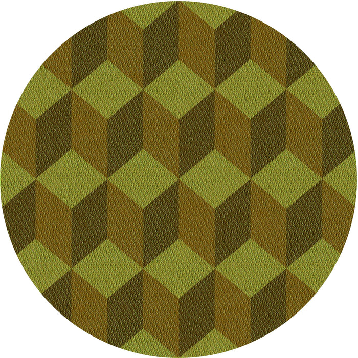 Square Machine Washable Transitional Dark Bronze Brown Rug in a Living Room, wshpat861grn