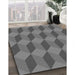 Machine Washable Transitional Grey Gray Rug in a Family Room, wshpat861gry