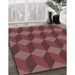 Machine Washable Transitional Indian Red Rug in a Family Room, wshpat861lblu