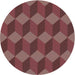 Square Patterned Red Rug, pat861lblu