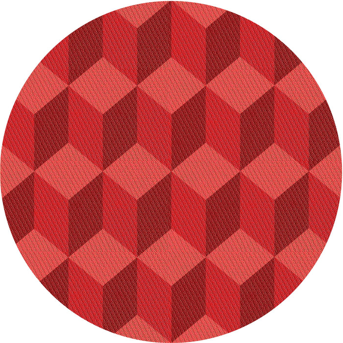 Square Patterned Red Rug, pat861org