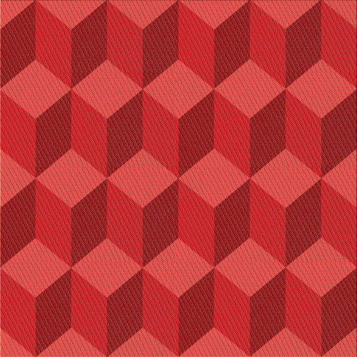 Round Patterned Red Rug, pat861org