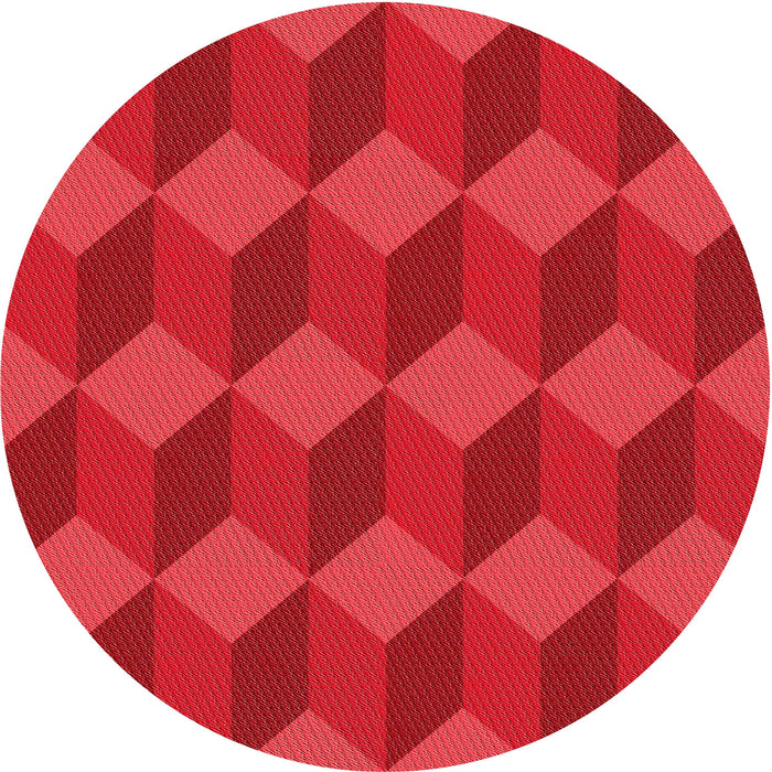 Square Patterned Red Rug, pat861rd