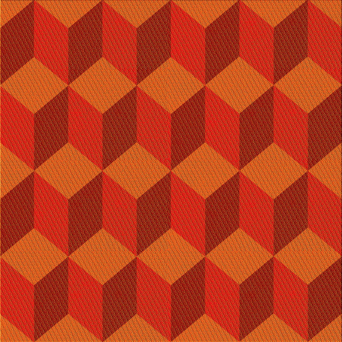 Round Patterned Scarlet Red Rug, pat861yw