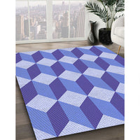 Patterned Light Sky Blue Rug, pat862blu