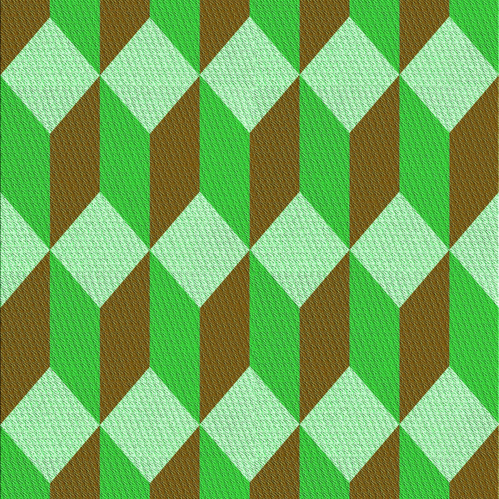 Machine Washable Transitional Green Rug, wshpat862grn