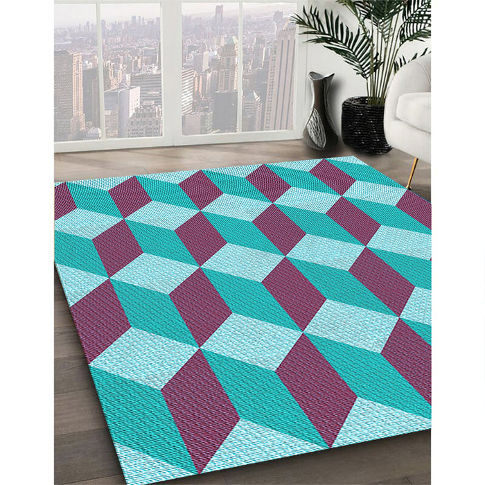 Machine Washable Transitional French Lilac Purple Rug in a Family Room, wshpat862lblu