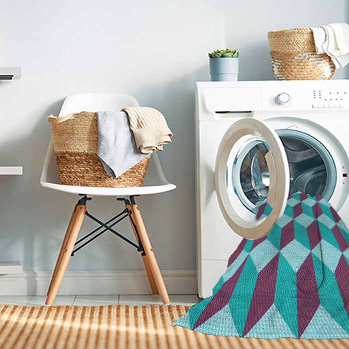 Machine Washable Transitional French Lilac Purple Rug in a Washing Machine, wshpat862lblu