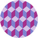 Square Patterned Bright Lilac Purple Rug, pat862pur