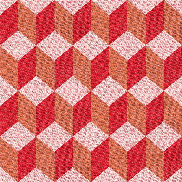 Round Patterned Neon Red Rug, pat862rd