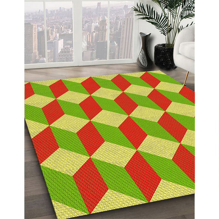 Patterned Mahogany Brown Rug in Family Room, pat862yw