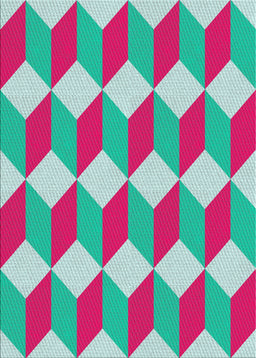 Patterned Sky Blue Novelty Rug, pat862