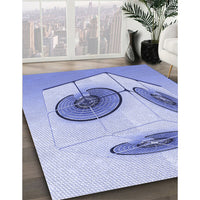 Patterned Blue Rug, pat863blu