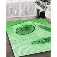 Patterned Jade Green Rug, pat863grn