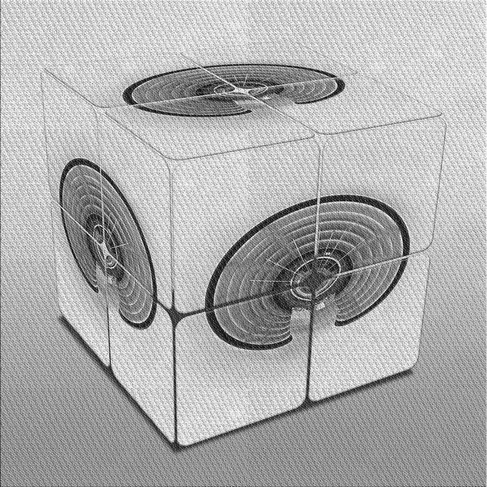 Round Patterned Gray Rug, pat863gry