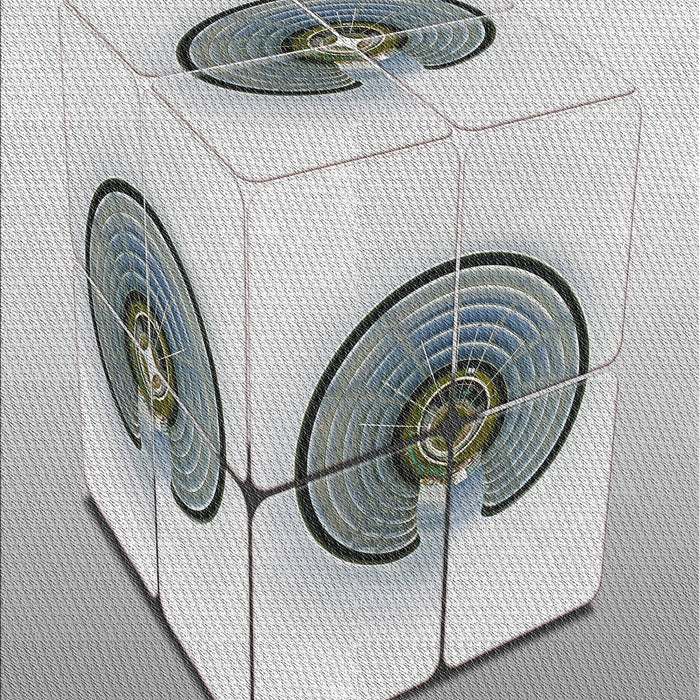 Patterned Platinum Gray Novelty Rug, pat863