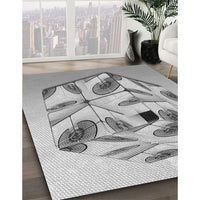 Patterned Platinum Gray Rug, pat864gry