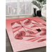 Machine Washable Transitional Red Rug in a Family Room, wshpat864rd