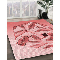 Patterned Red Rug, pat864rd