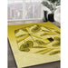 Machine Washable Transitional Bold Yellow Rug in a Family Room, wshpat864yw