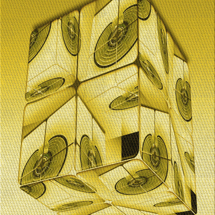 Patterned Bold Yellow Rug, pat864yw