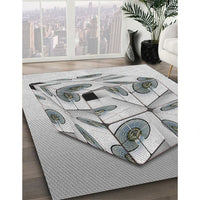 Patterned Gray Novelty Rug, pat864