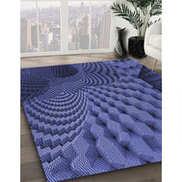 Patterned Lapis Blue Rug, pat865blu