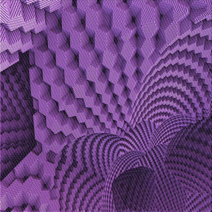 Round Machine Washable Transitional Purple Rug, wshpat865pur