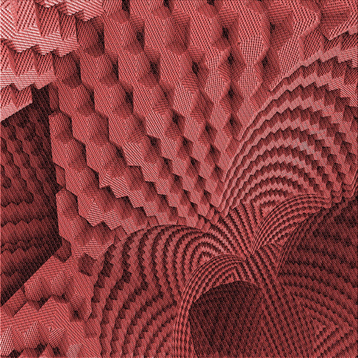 Round Patterned Red Rug, pat865rd