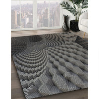 Patterned Gray Novelty Rug, pat865