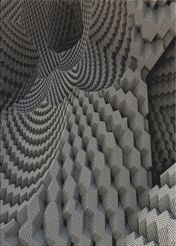 Patterned Gray Novelty Rug, pat865